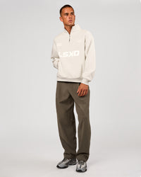 Man wearing Stadium Quarter Zip Sweater - Silver Marl | Model:Albert | Size:M | Thumbnail Index: 6