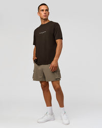 Man wearing VS6 1% Better FLXCotton Oversize Tee - Ground Coffee | Model:Albert | Size:M | Thumbnail Index: 12