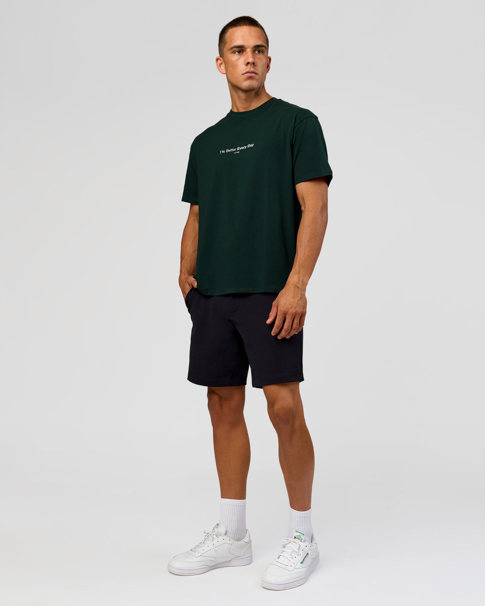 VS6 1% Better FLXCotton Oversize Tee - Midnight Green | LSKD