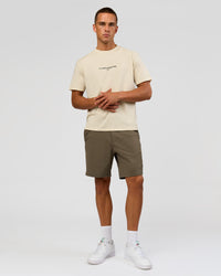 Man wearing VS6 1% Better FLXCotton Oversize Tee - Vanilla Bean | Model:Albert | Size:M | Thumbnail Index: 8