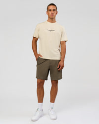 Man wearing VS6 1% Better FLXCotton Oversize Tee - Vanilla Bean | Model:Albert | Size:M | Thumbnail Index: 10