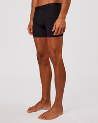 Man wearing Zero 5.5" Boxer Brief 2pk - Black | Model:Albert | Size:M | Thumbnail Index: 2
