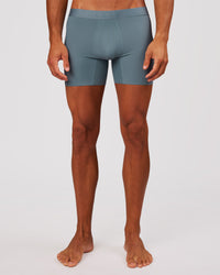 Man wearing Zero 5.5" Boxer Brief 2pk - Blue Mirage | Model:Albert | Size:M | Thumbnail Index: 4