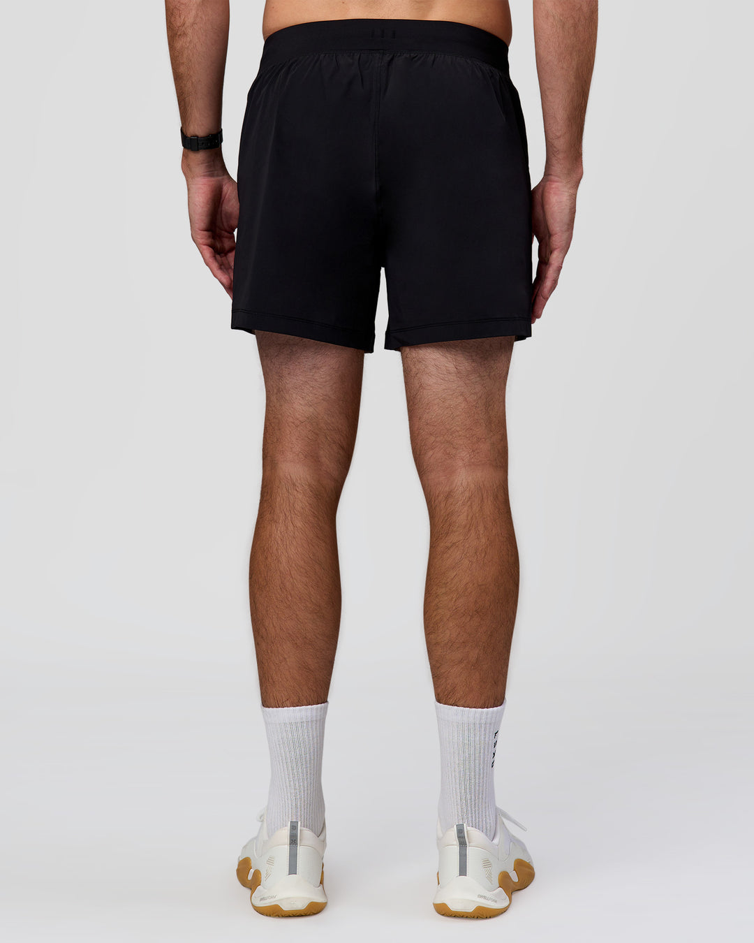 Man wearing Rep+ 5” Training Short - Black | Model:Alex | Size:M