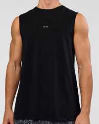Man wearing Base FLXCotton Tank - Black | Model:Base | Size:M | Thumbnail Index: 0