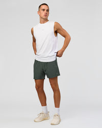 Man wearing Base FLXCotton Tank - White | Model:Base | Size:M