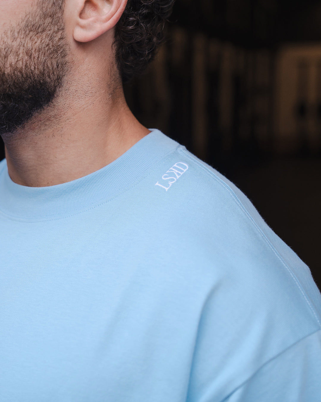 Man wearing Strong is Beautiful Heavyweight Oversized Tee - Open Air | Model:Fod | Size:M - view 11