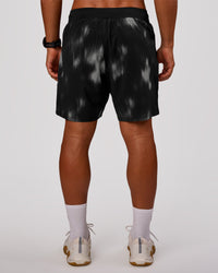 Man wearing Functional Training 7" Short - Bitmap Blur Black | Model:George | Size:M | Thumbnail Index: 2