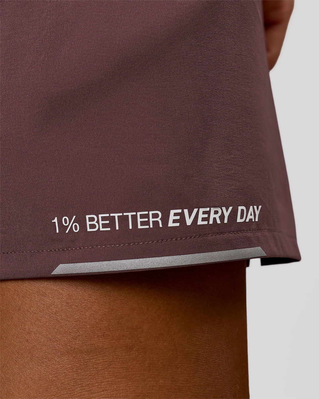 Man wearing Pace 5" Lined Running Short - Cocoa Powder-Off White | Model:George | Size:M - view 8