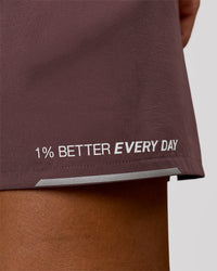 Man wearing Pace 5" Lined Running Short - Cocoa Powder-Off White | Model:George | Size:M | Thumbnail Index: 7