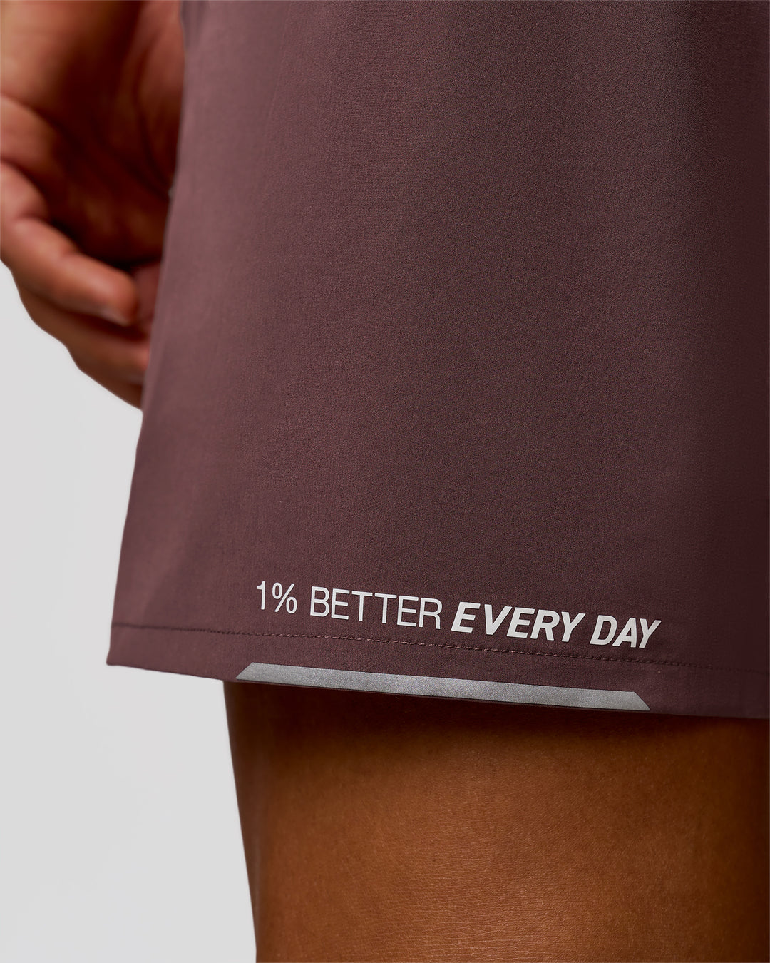Man wearing Pace 5" Lined Running Short - Cocoa Powder-Off White | Model:George | Size:M - view 9