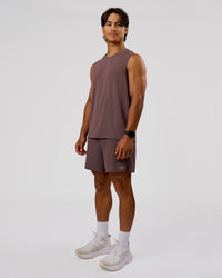 Man wearing Rep Muscle Training Tank - Cocoa Powder-Off White | Model:George | Size:M | Thumbnail Index: 0