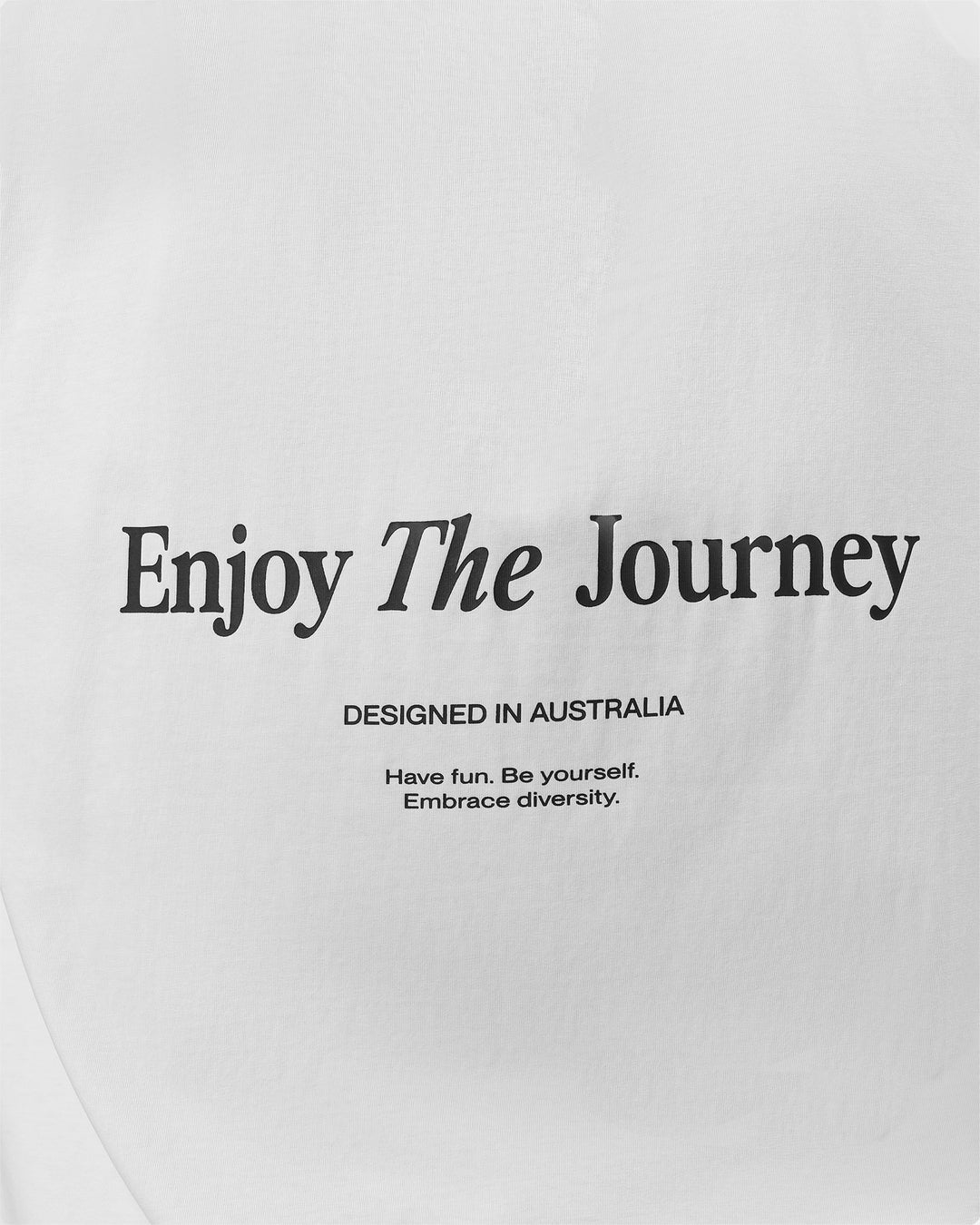 Man wearing VS26 Journey FLXCotton Oversize Tee - White-Black | Model:George | Size:M - view 15