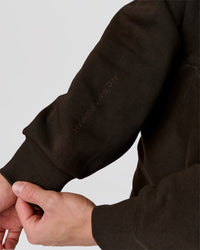 Man wearing Base Oversized Hoodie - Ground Coffee | Model:Leandro | Size:M | Thumbnail Index: 20
