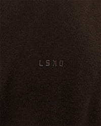 Man wearing Base Quarter Zip Sweater - Ground Coffee | Model:Leandro | Size:M | Thumbnail Index: 13