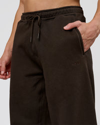 Man wearing Base Wide Leg Track Pant - Ground Coffee | Model:Leandro | Size:M | Thumbnail Index: 3
