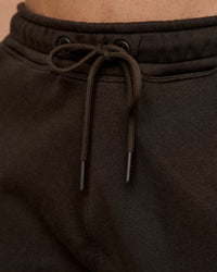 Man wearing Base Wide Leg Track Pant - Ground Coffee | Model:Leandro | Size:M | Thumbnail Index: 7