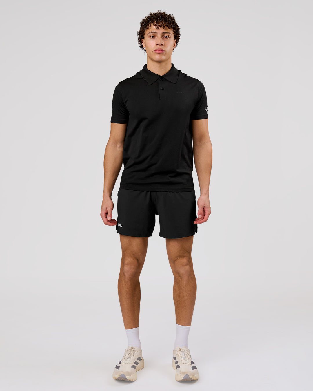 Man wearing Movember x LSKD Pace 5" Lined Running Short - Black | Model:Leandro | Size:M - view 10