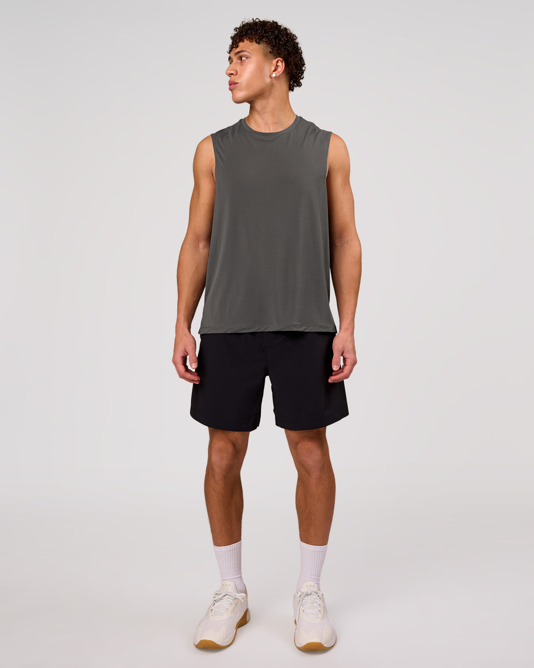 Man wearing Rep Movement 7" Training Short - Black | Model:Leandro | Size:M - view 8