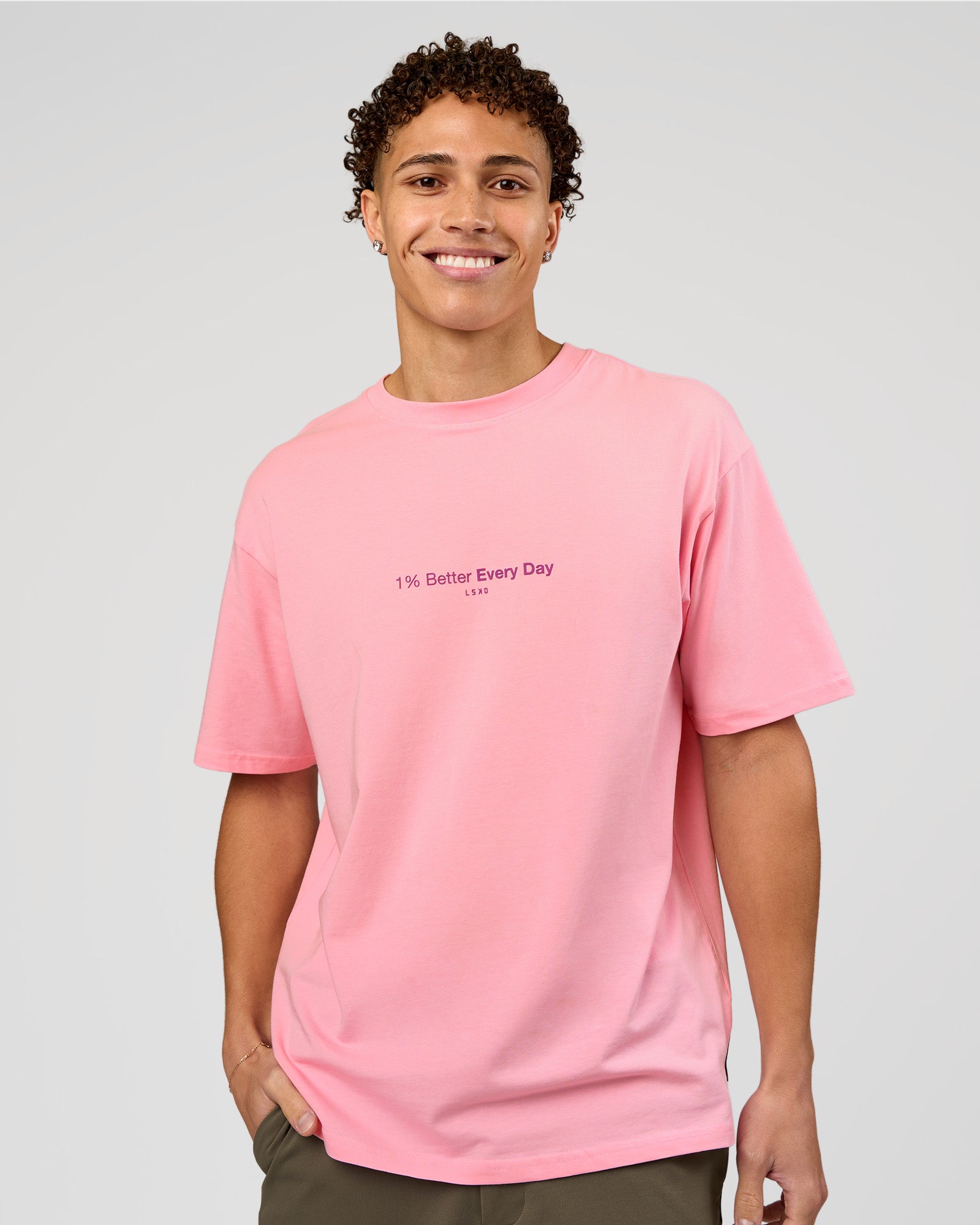VS6 1% Better FLXCotton Oversize Tee - Pink Rose | LSKD