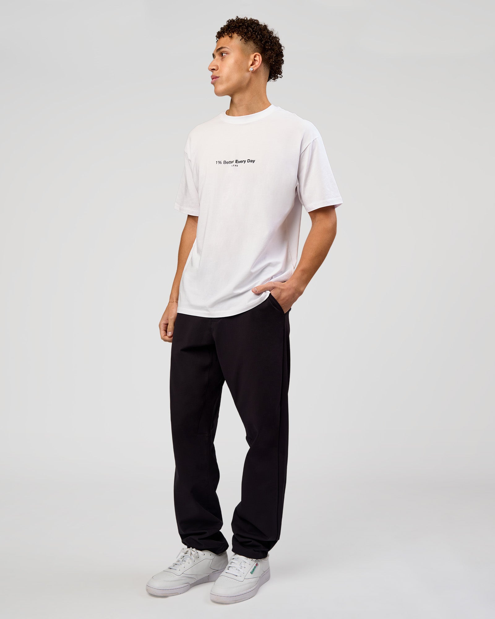 VS6 1% Better FLXCotton Oversize Tee - White | LSKD