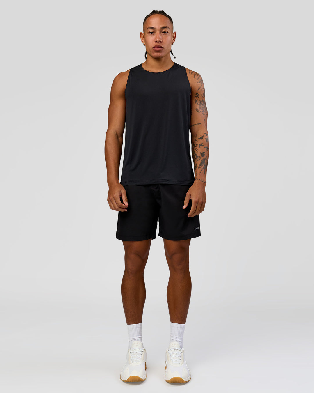Man wearing Rep Training Tank - Black | Model:Malebo | Size:M - view 5