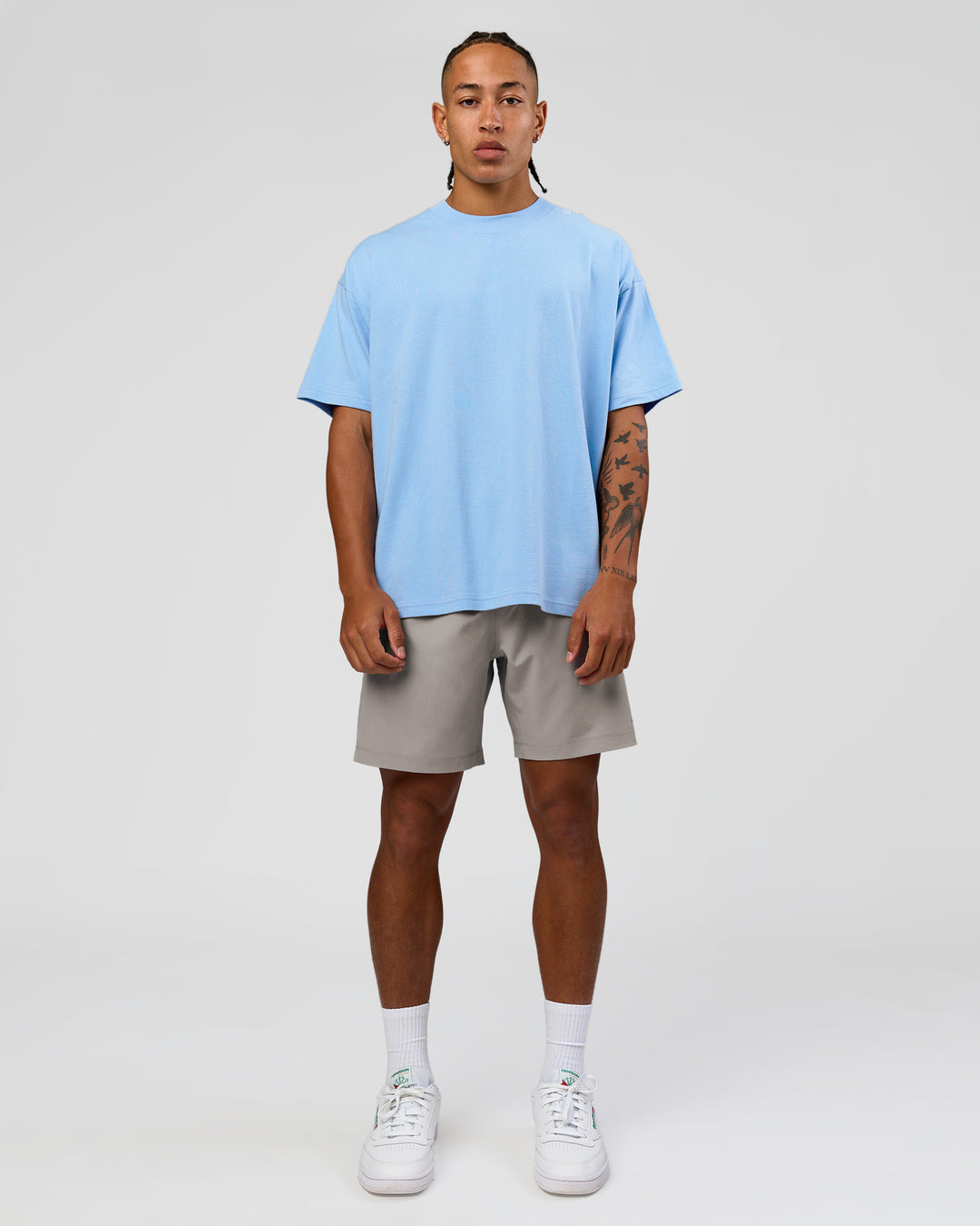 Man wearing Strong is Beautiful Heavyweight Oversized Tee - Open Air | Model:Malebo | Size:M - view 15