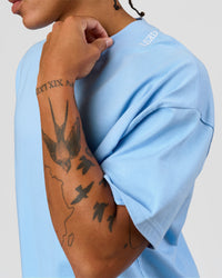 Man wearing Strong is Beautiful Heavyweight Oversized Tee - Open Air | Model:Malebo | Size:M | Thumbnail Index: 16