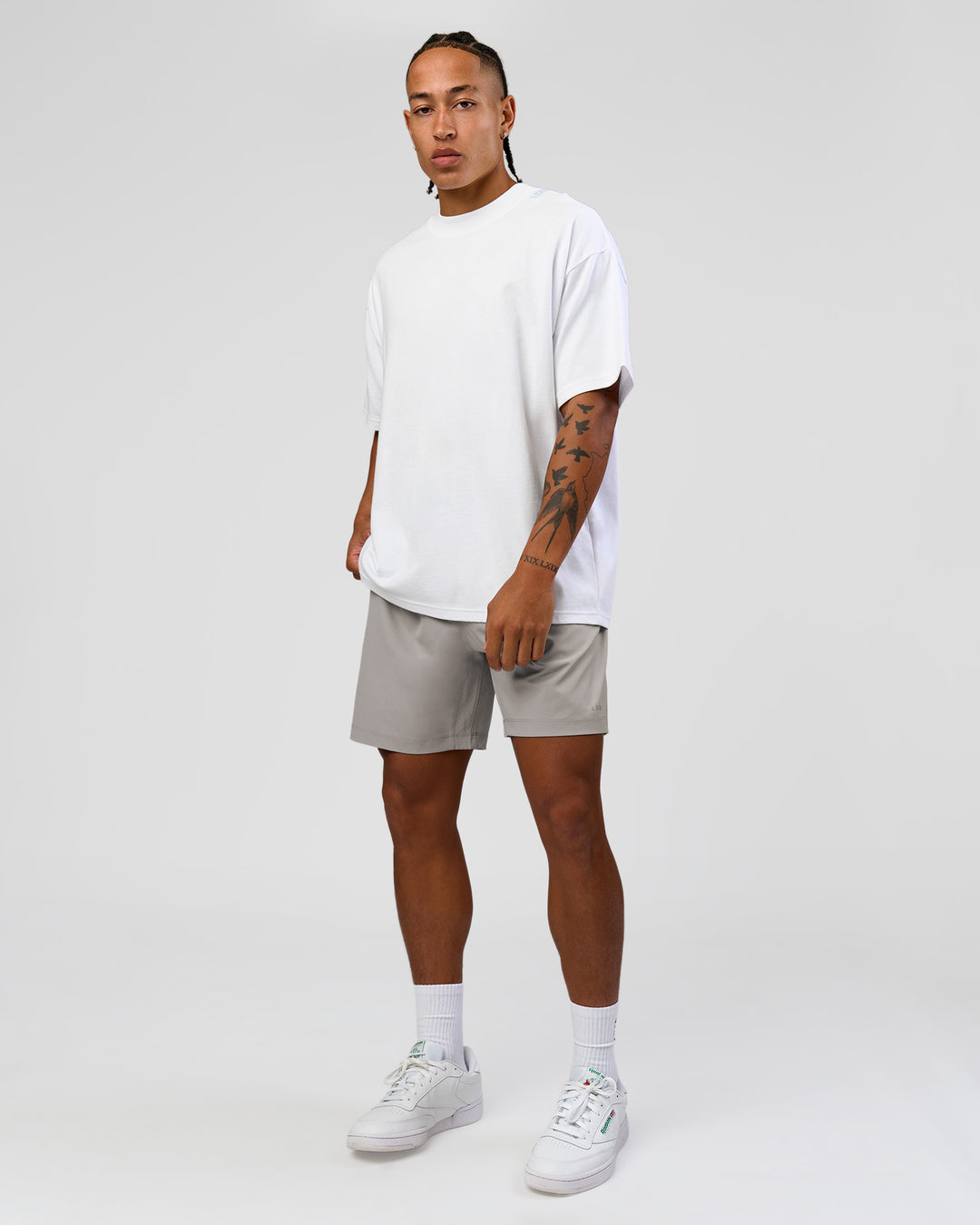 Man wearing Strong is Beautiful Heavyweight Oversized Tee - White | Model:Malebo | Size:M - view 9