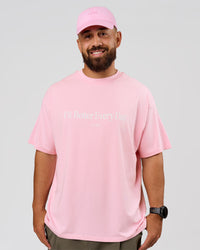 Man wearing VS6 1% Better Fathers Day FLXCotton Oversized Tee - Marshmallow | Model:Jordan | Size:XL | Thumbnail Index: 7