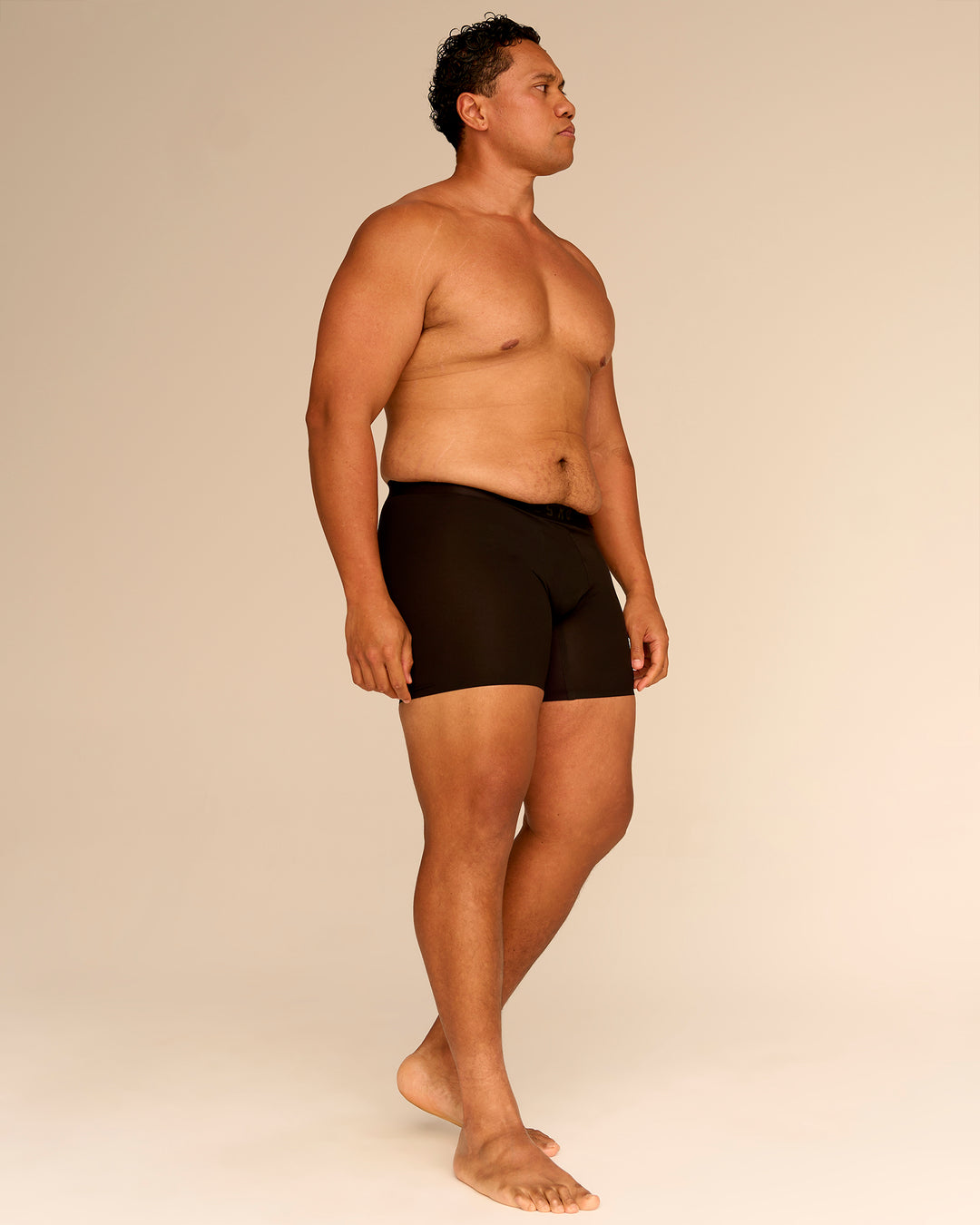 Man wearing Zero 5.5" Boxer Brief 2pk - Black | Model:Walter | Size:XL - view 7