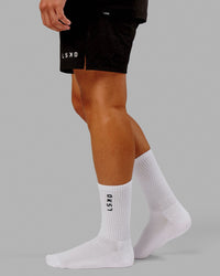 Signal Crew Socks White-Black