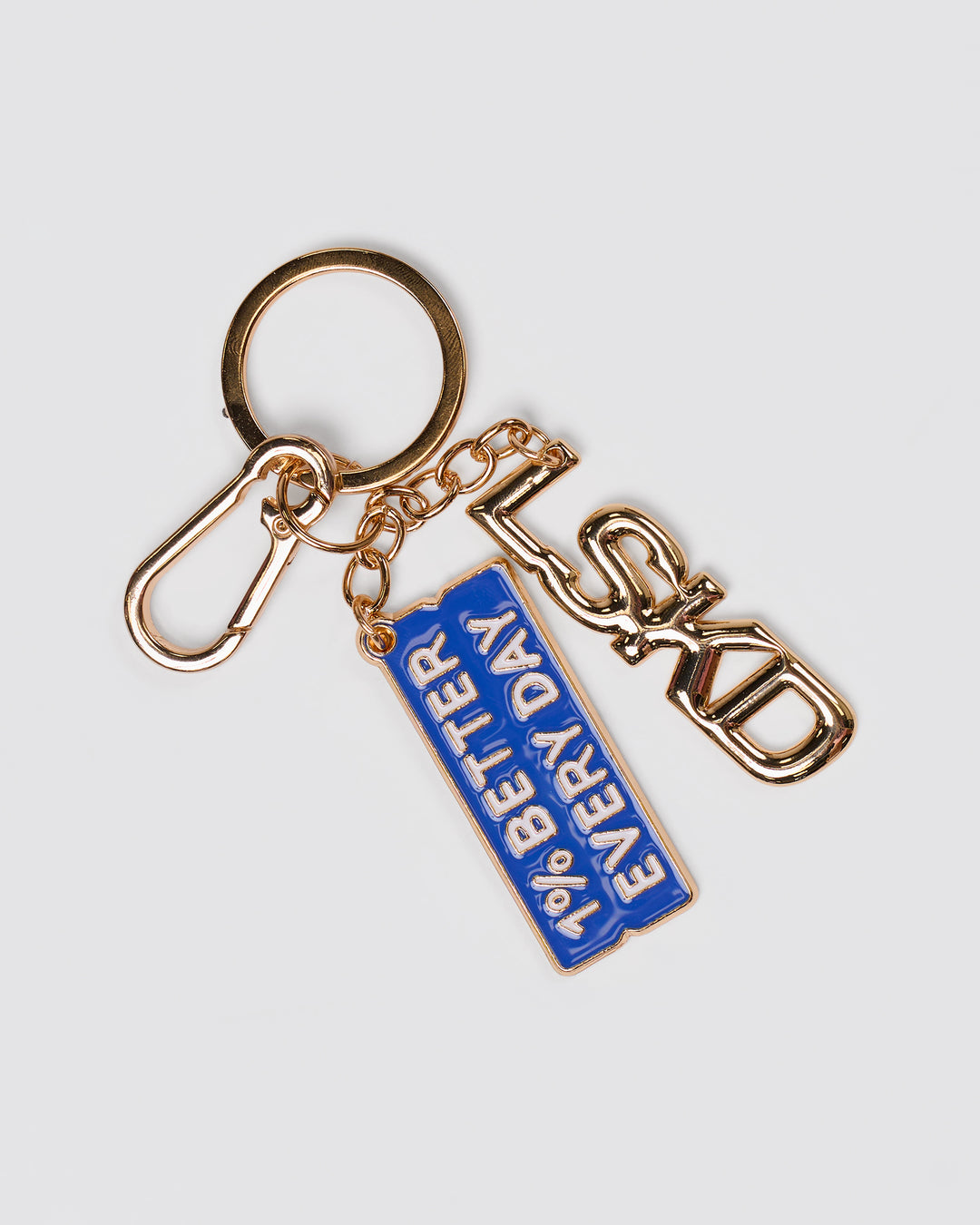 Studio image of 1% Better Key Ring - Power Cobalt-Light Gold - view 1