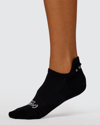 Studio image of Accelerate Performance Ankle Socks - Black-White | Thumbnail Index: 6