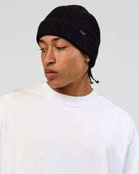 Studio image of All Day Beanie - Black | Thumbnail Index: 0