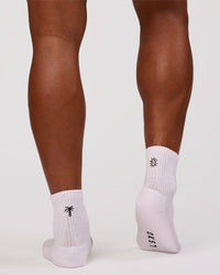 Studio image of Andrew J. Steel x LSKD 3 pack Quarter Socks - White-Black | Thumbnail Index: 7