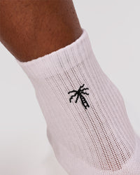 Studio image of Andrew J. Steel x LSKD 3 pack Quarter Socks - White-Black | Thumbnail Index: 10