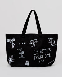 Studio image of Andrew J. Steel x LSKD Canvas Tote - Black Washed | Thumbnail Index: 6