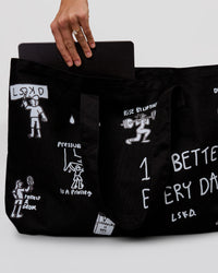 Studio image of Andrew J. Steel x LSKD Canvas Tote - Black Washed | Thumbnail Index: 9