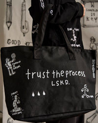Studio image of Andrew J. Steel x LSKD Canvas Tote - Black Washed | Thumbnail Index: 10