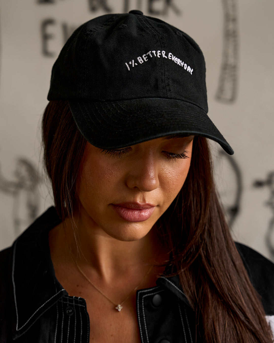 Studio image of Andrew J. Steele x LSKD Cap - Black Washed-White - view 4