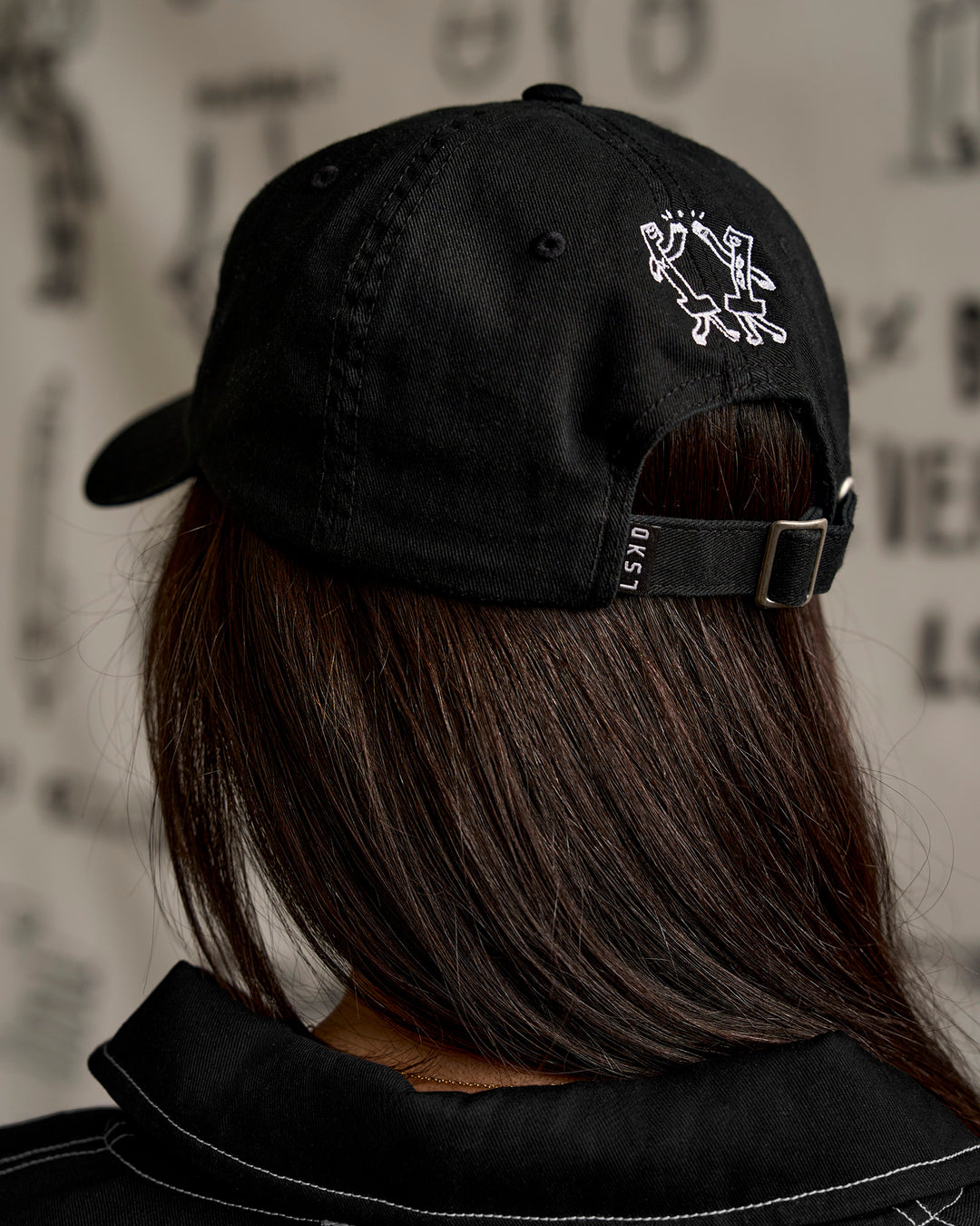 Studio image of Andrew J. Steele x LSKD Cap - Black Washed-White - view 5