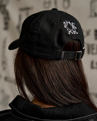 Studio image of Andrew J. Steele x LSKD Cap - Black Washed-White | Thumbnail Index: 4