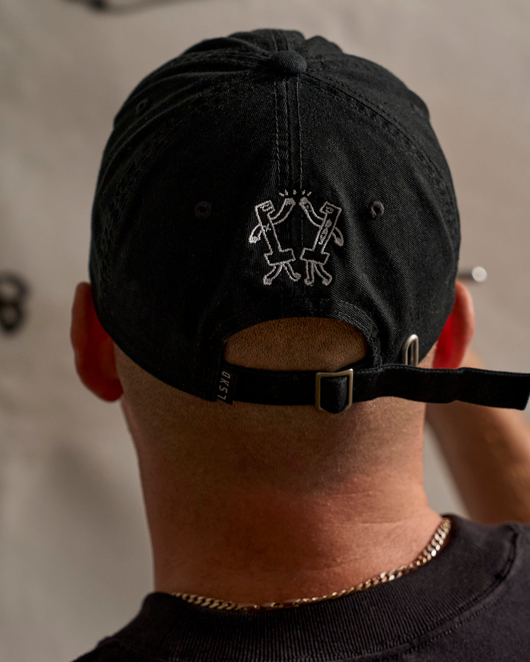 Studio image of Andrew J. Steele x LSKD Cap - Black Washed-White - view 6