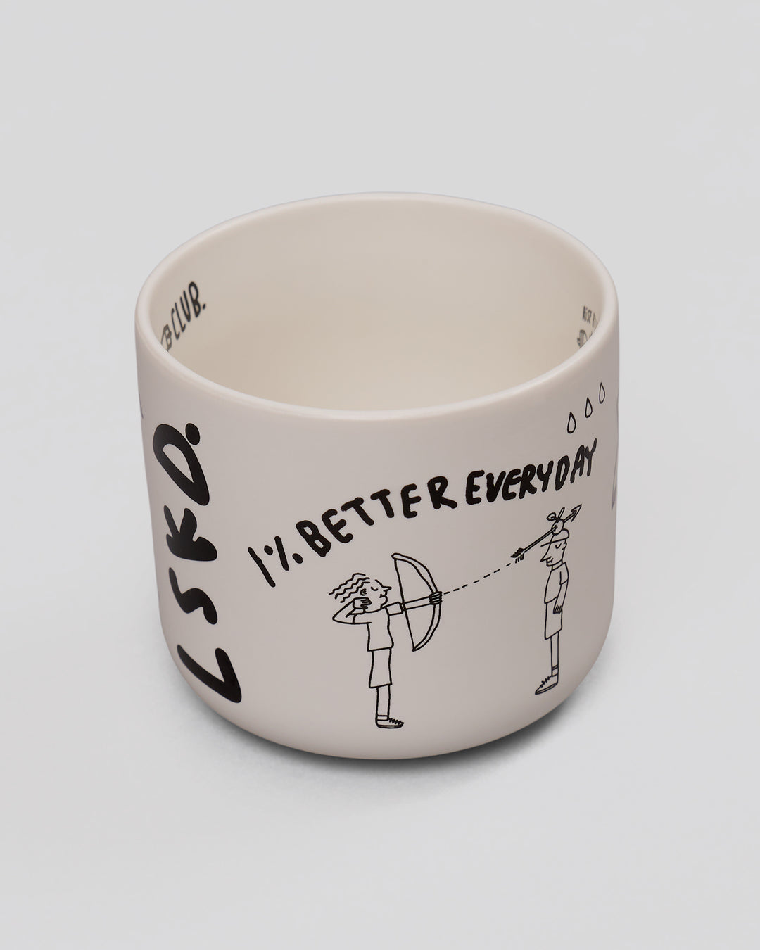 Studio image of Andrew J. Steel x LSKD Good Times Mug - Off White - view 1