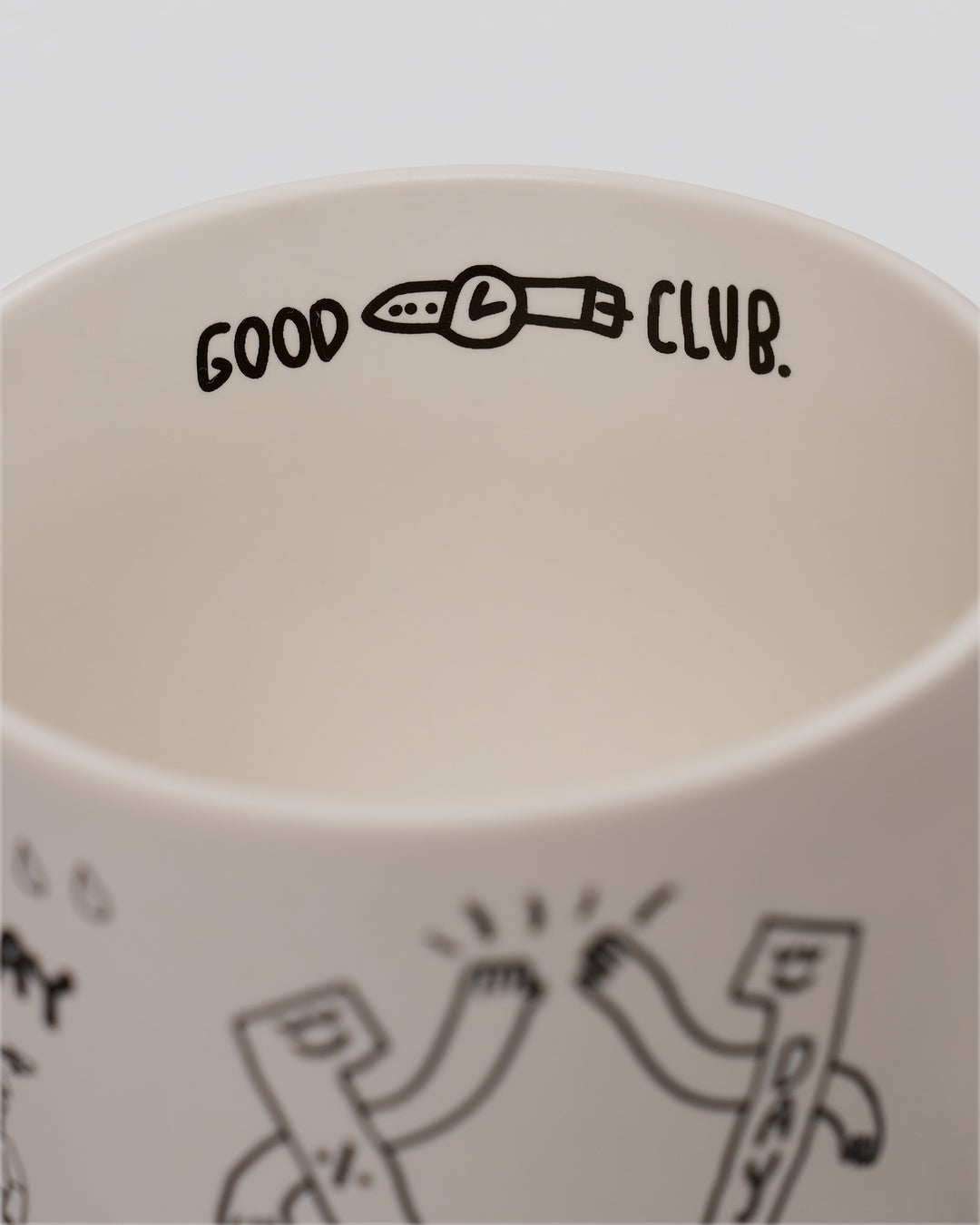 Studio image of Andrew J. Steel x LSKD Good Times Mug - Off White - view 4