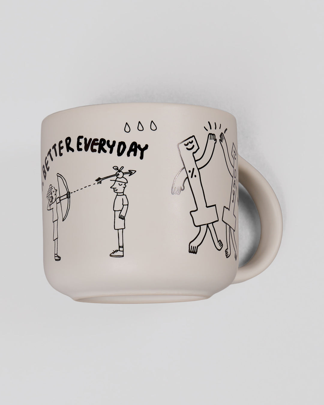 Studio image of Andrew J. Steel x LSKD Good Times Mug - Off White - view 7