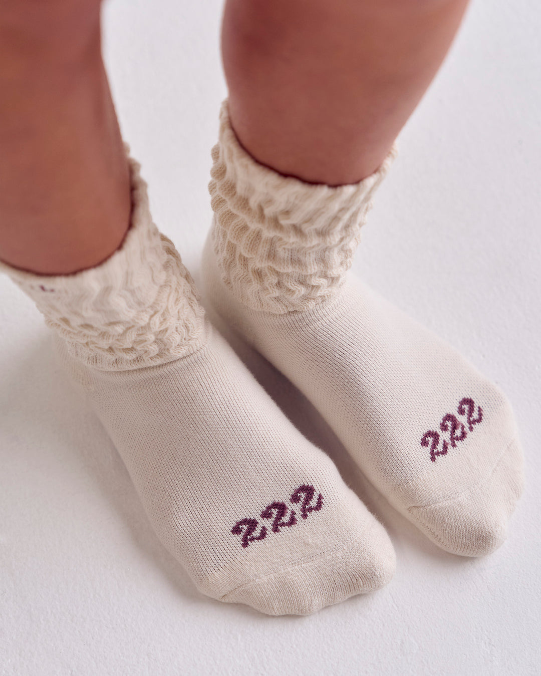 Studio image of Bree Scrunch Sock - Vanilla Bean-Cocoa Powder - view 2