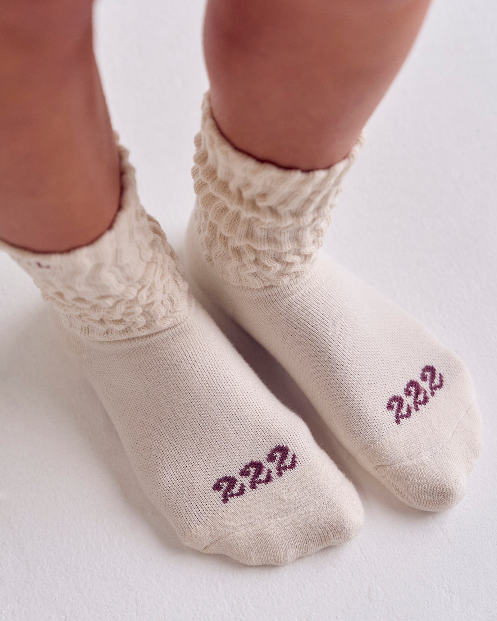 Studio image of Bree Scrunch Sock - Vanilla Bean-Cocoa Powder