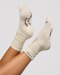 Studio image of Bree Scrunch Sock - Vanilla Bean-Cocoa Powder | Thumbnail Index: 2